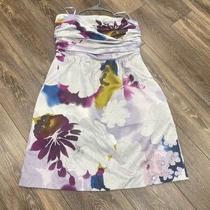 The Limited Pastel Floral Strapless Dress